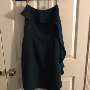 Emerald Dress With Gold Straps